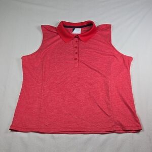 IZOD Women's Red Sleeveless Golf, Pickle Ball or Tennis Top